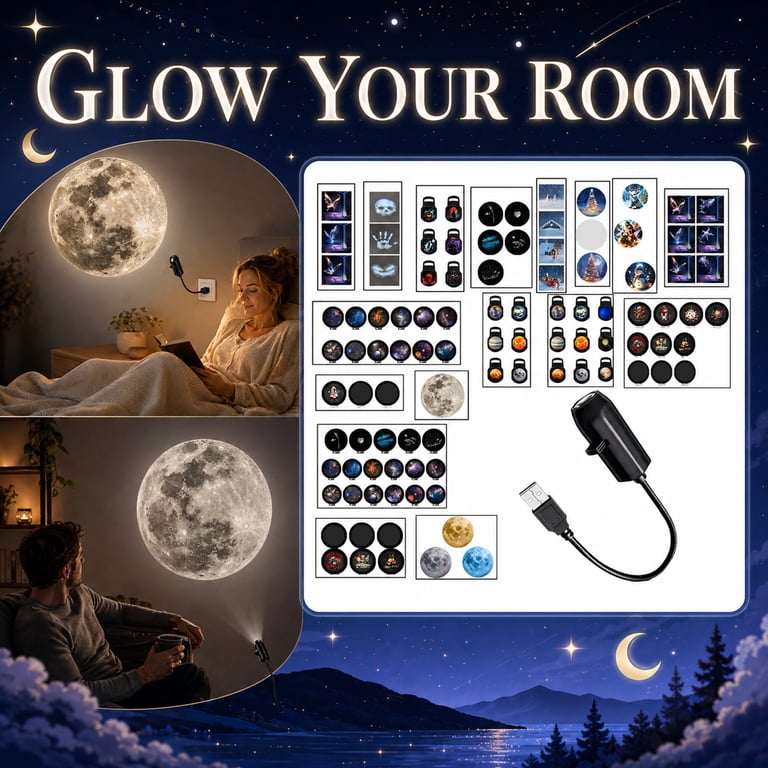 New Popular Bedroom 2-in-14K LED Baby Night Light Mini Galaxy Star Projector for Kids Room Starry Sky Decoration