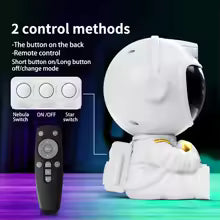 DreamGlow™ Astronaut Galaxy Projector – 360° Star & Nebula Night Light