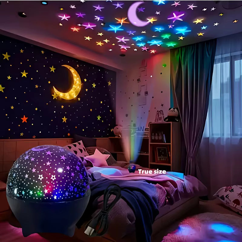 DreamGlow™ RGB Galaxy Projector – Star & Moon LED Night Light