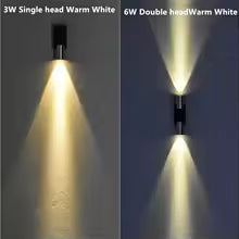 LED-Wandleuchte für den Innenbereich, 3 W, 6 W, Aluminiumbeleuchtung, Schlafzimmer, Wohnzimmer, Dekoration, Flur, Bar, KTV-Lampe, Flur-Wandleuchte, A85-265 V