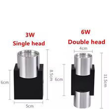 LED-Wandleuchte für den Innenbereich, 3 W, 6 W, Aluminiumbeleuchtung, Schlafzimmer, Wohnzimmer, Dekoration, Flur, Bar, KTV-Lampe, Flur-Wandleuchte, A85-265 V