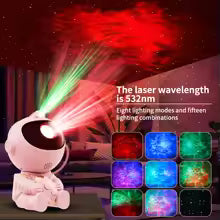 DreamGlow™ Astronaut Galaxy Projector – 360° Star & Nebula Night Light