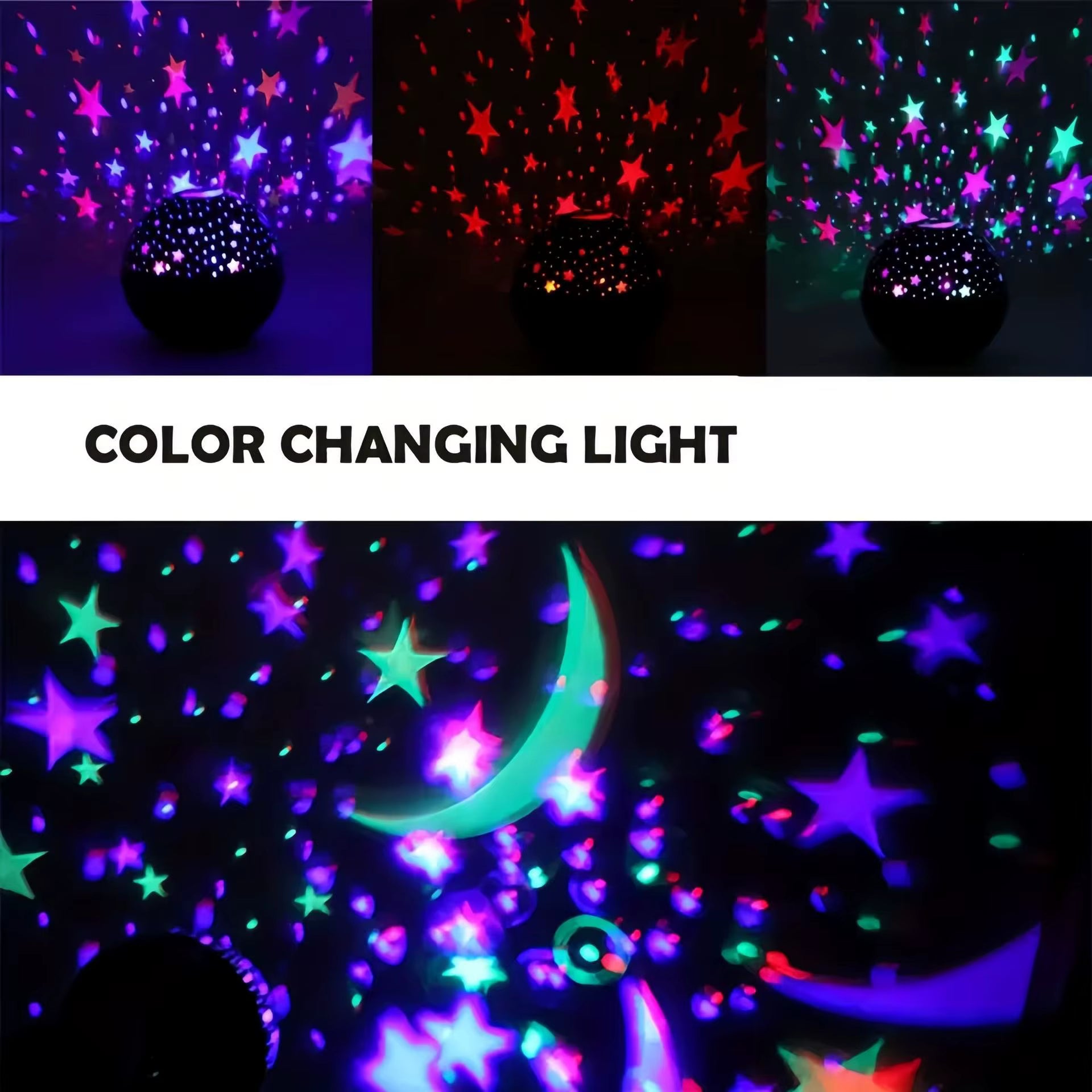 DreamGlow™ RGB Galaxy Projector – Star & Moon LED Night Light