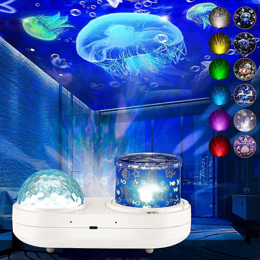DreamGlow™ Ocean Projector – Whale, Jellyfish & Butterfly Night Light