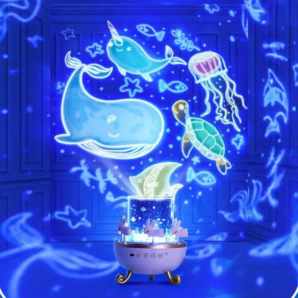 DreamGlow™ Ocean Projector – Whale, Jellyfish & Butterfly Night Light